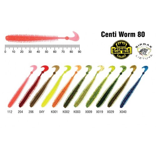 Guminukai Akara Eatable soft Bait Centi worm 80/ 10vnt