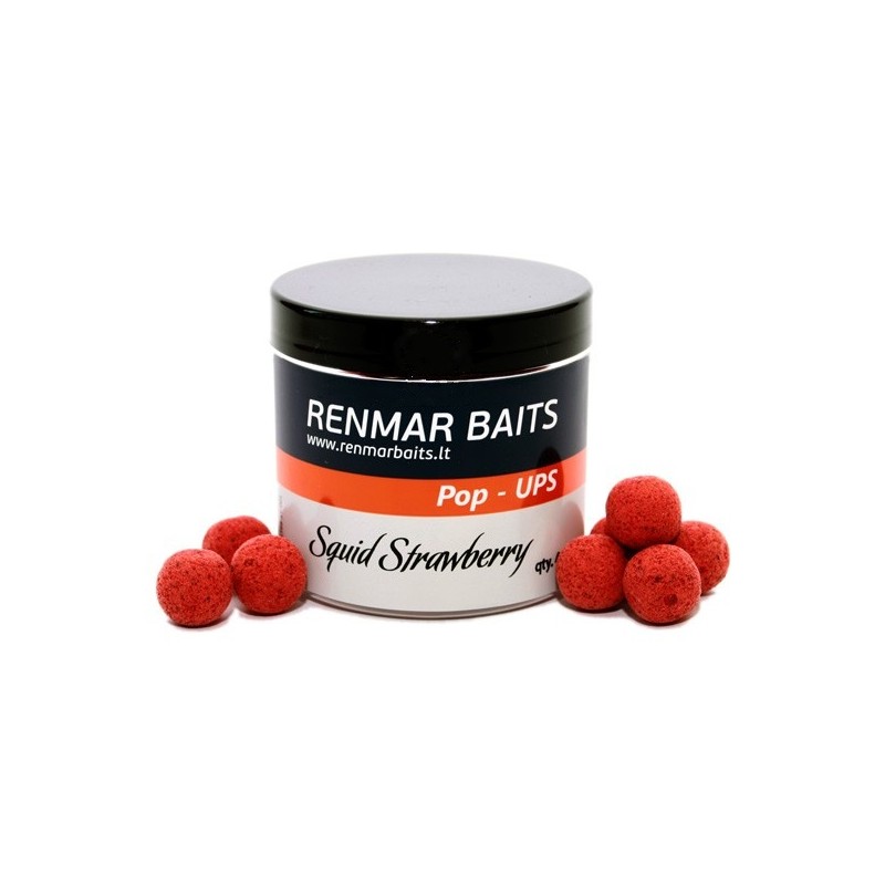 Braškių kalmaro skonio pop-ups Squid strawberry Renmar 16mm