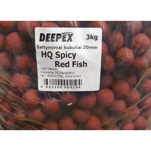 Boiliai DEEPEX HQ Spicy Red Fish 20mm 3Kg