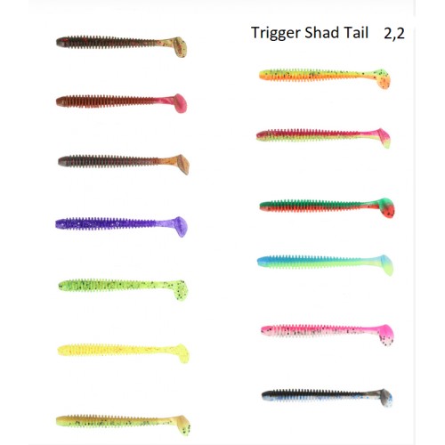 Silikoninis masalas Zeox Trigger Shad 2,2cm 10vnt