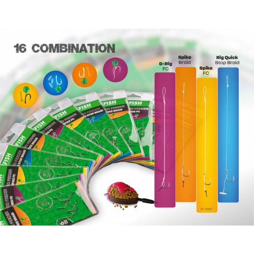 Zfish Method Feeder sistemėlė su spike kabliu Size 6 (10 vnt.)