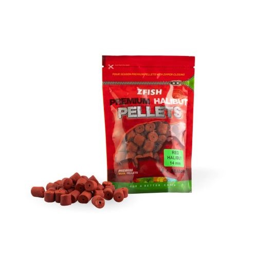 Zfish halibut granulės 14mm 200g (raudonas halibutas)